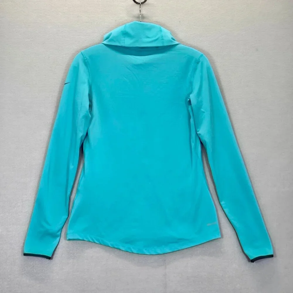 Nike PRO Women's Size M Hyperwarm High Neck Teal Training Top